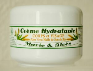 crème hydratante aloe vera et huile de son de riz